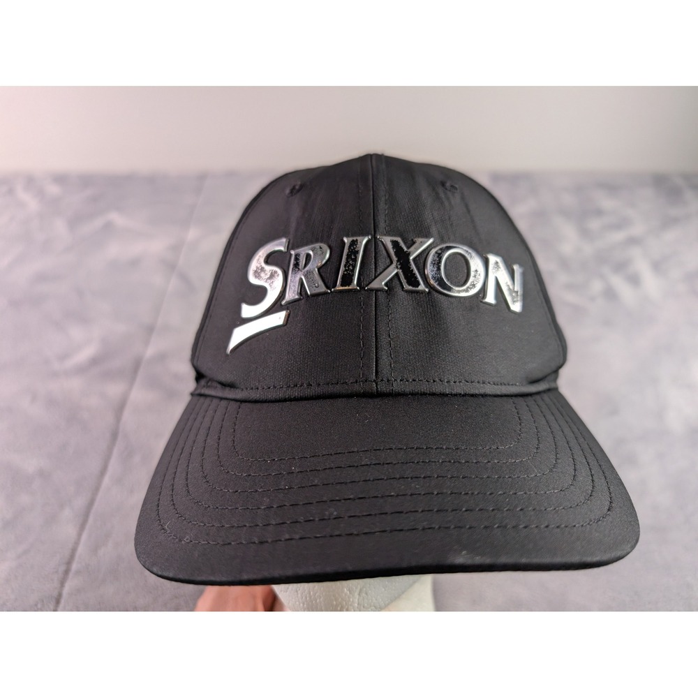 Srixon Golf Hat Black Metallic Silver Logo i-FORGED Snapback Cap Adjustable Mens
